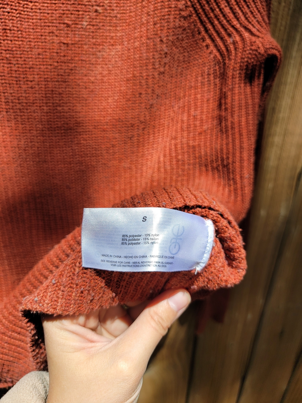 Rust Crewneck Knit Sweater - Picture 4 of 7